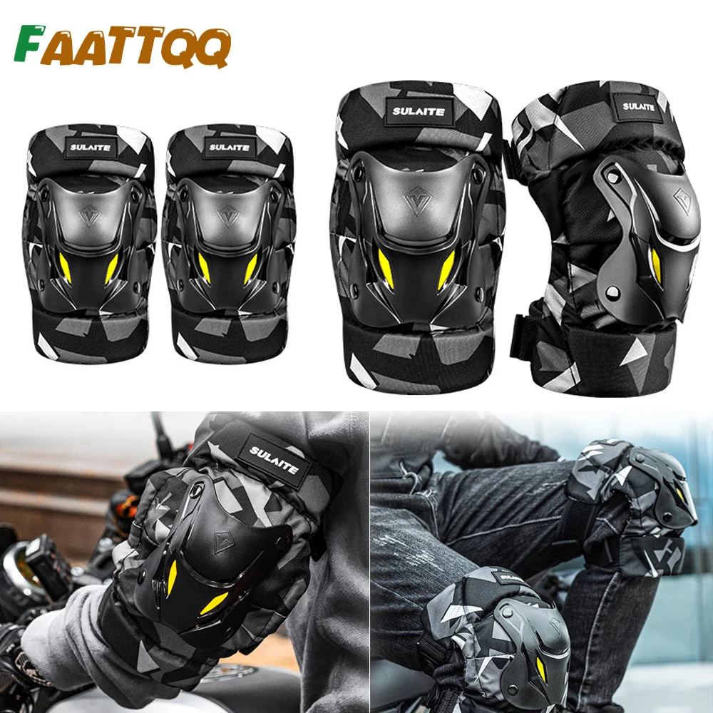Mountain Biking Knee Pads - FAATTQQ 1Pair Motorcycle Electric Bike Knee