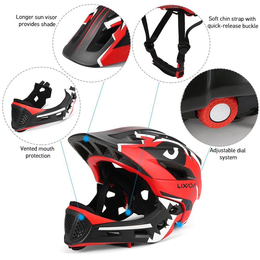 Kids Detachable Full Face Bike - Mountain Biking Helmet Full Face avis et prix