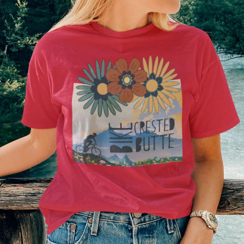 Bike Crested Butte T shirt Mou - Mountain Biking Colorado avis et prix