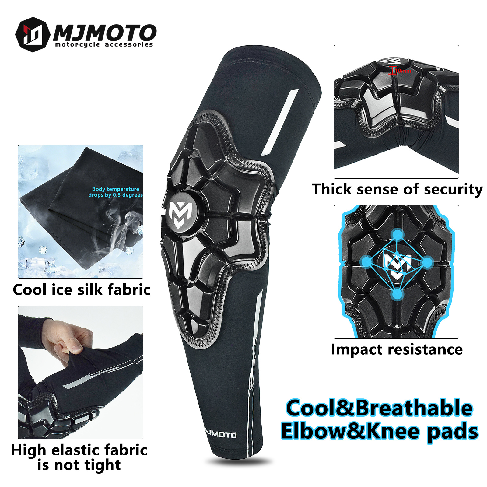 Summer Ice Silk Motocross Elbo - Mountain Biking Knee Pads avis et prix