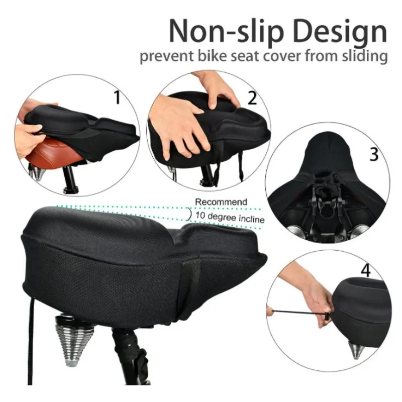 Black Wear Resistant Bike Seat - Mountain Biking Pads avis et prix